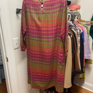 Chic Long Sleeve Dress in Pink and Green